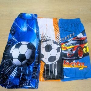 Kids Soccer and Race Car Shorts Set